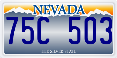 NV license plate 75C503