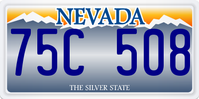 NV license plate 75C508