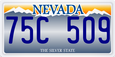 NV license plate 75C509