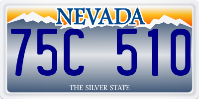 NV license plate 75C510