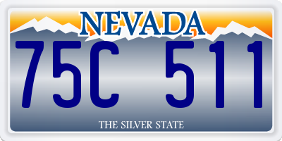 NV license plate 75C511