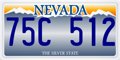 NV license plate 75C512