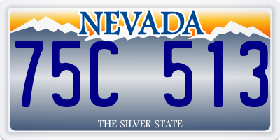 NV license plate 75C513