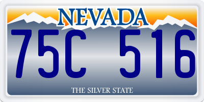 NV license plate 75C516