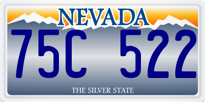 NV license plate 75C522