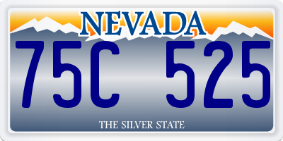 NV license plate 75C525