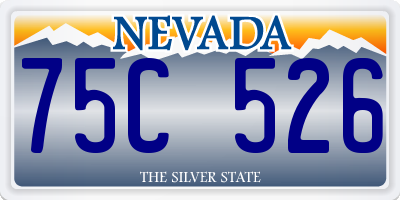 NV license plate 75C526