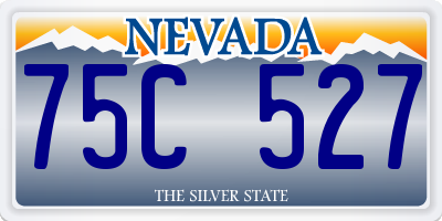 NV license plate 75C527