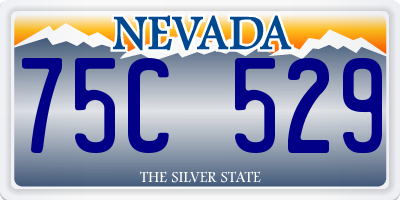 NV license plate 75C529