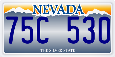 NV license plate 75C530