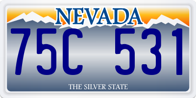 NV license plate 75C531