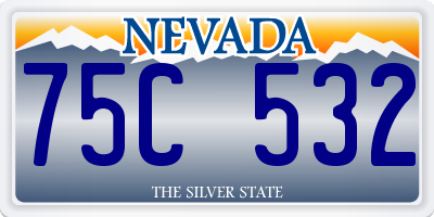 NV license plate 75C532