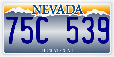 NV license plate 75C539