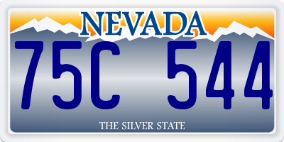 NV license plate 75C544