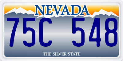 NV license plate 75C548