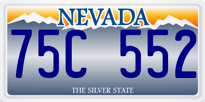 NV license plate 75C552