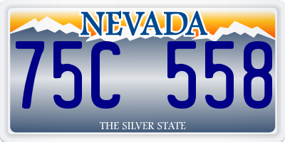 NV license plate 75C558