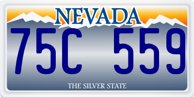 NV license plate 75C559