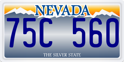 NV license plate 75C560