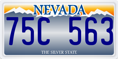 NV license plate 75C563
