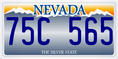 NV license plate 75C565