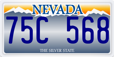 NV license plate 75C568