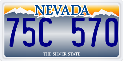 NV license plate 75C570