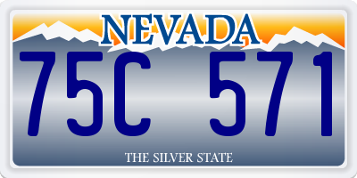 NV license plate 75C571