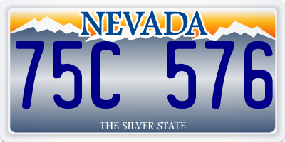 NV license plate 75C576