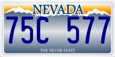 NV license plate 75C577