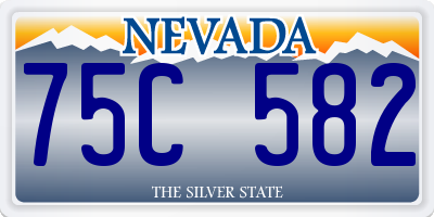 NV license plate 75C582