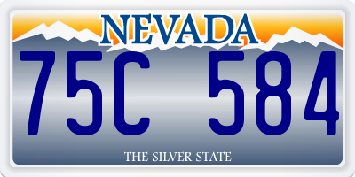 NV license plate 75C584