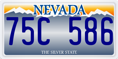 NV license plate 75C586