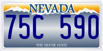 NV license plate 75C590