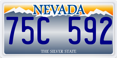 NV license plate 75C592