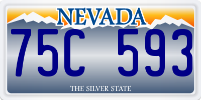 NV license plate 75C593