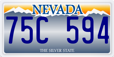 NV license plate 75C594