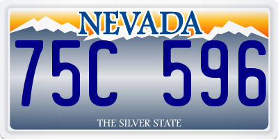 NV license plate 75C596