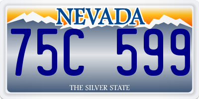 NV license plate 75C599