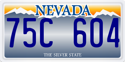 NV license plate 75C604