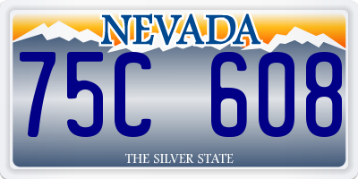 NV license plate 75C608