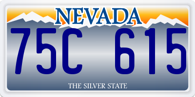 NV license plate 75C615