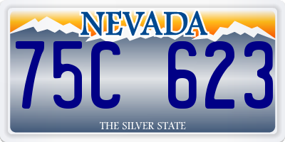NV license plate 75C623