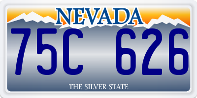 NV license plate 75C626