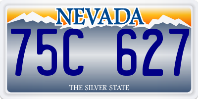 NV license plate 75C627