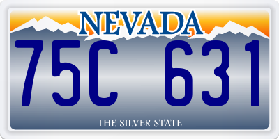 NV license plate 75C631