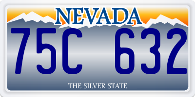 NV license plate 75C632