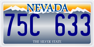 NV license plate 75C633