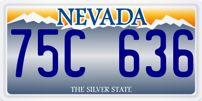 NV license plate 75C636