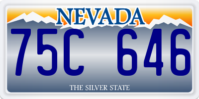 NV license plate 75C646